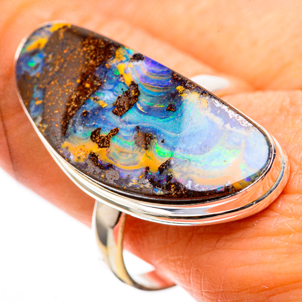 Large Boulder Opal 925 Sterling Silver Ring Size 10.5 (925 Sterling Silver) RING137769
