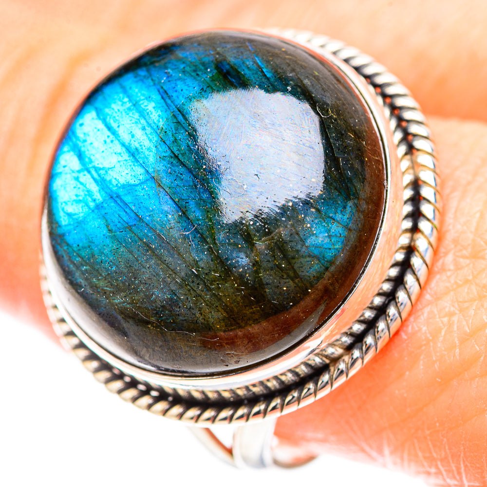 Large Labradorite 925 Sterling Silver Ring Size 9.5 (925 Sterling Silver) RING137366