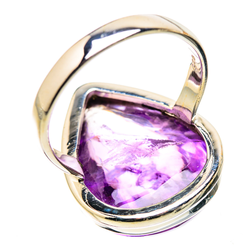 Anasilvercos Large Amethyst Ring Size 10 (925 Sterling Silver)