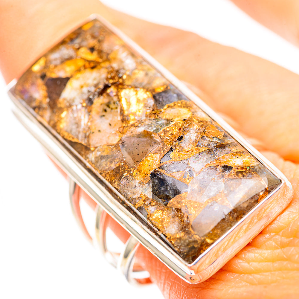 Huge Brecciated Labradorite 925 Sterling Silver Ring Size 10.5 (925 Sterling Silver) RING137550