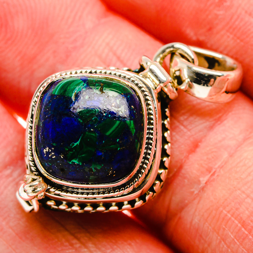 Poison Azurite Pendant 1 3/8" (925 Sterling Silver) PD37437