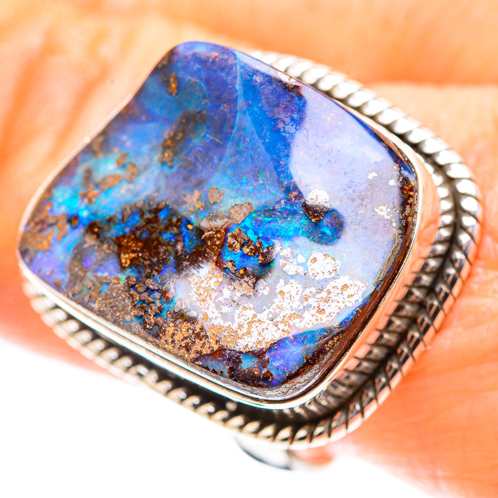 Large Boulder Opal Ring Size 10 (925 Sterling Silver) RING136766