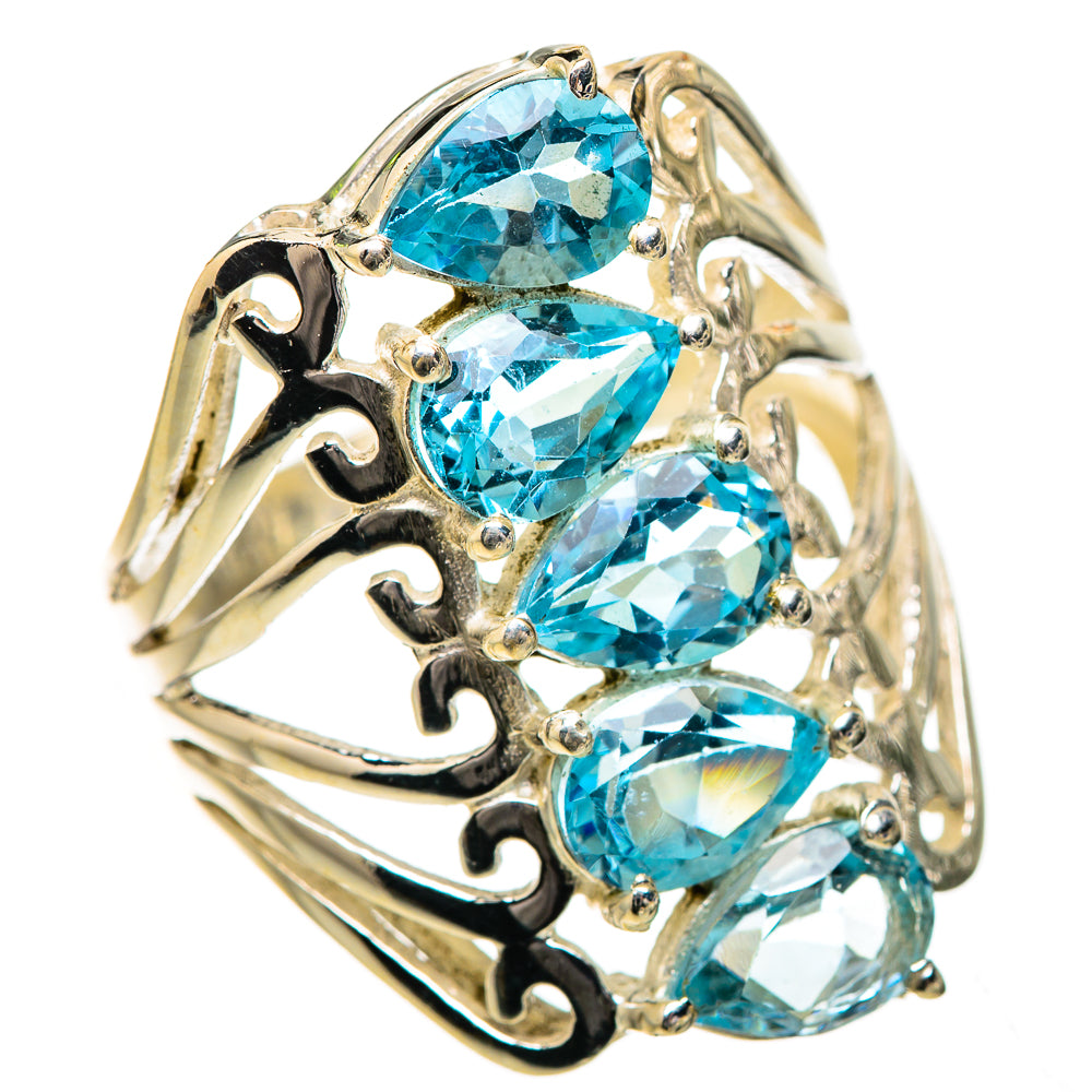 Blue Topaz Ring Size 7.25 (925 Sterling Silver) RING135211
