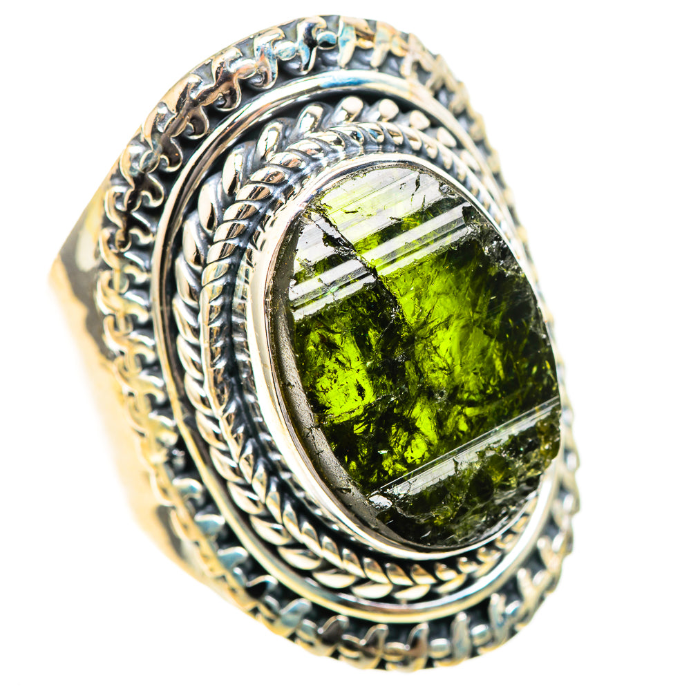 Green Tourmaline Ring Size 7.5 (925 Sterling Silver) RING136271