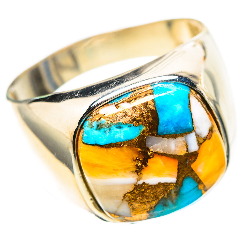 Spiny Oyster Turquoise 925 Sterling Silver Ring Size 10 (925 Sterling Silver) RING137400