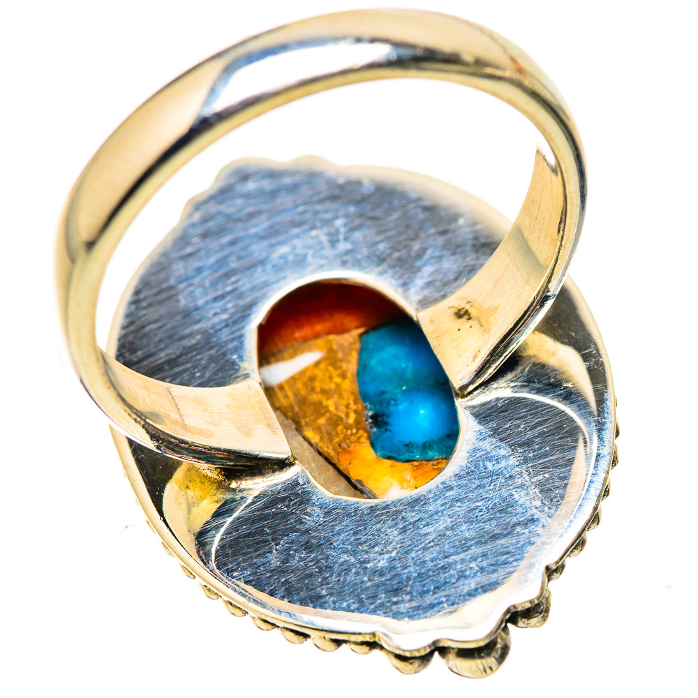 Spiny Oyster Turquoise Ring Size 8 (925 Sterling Silver) RING134925