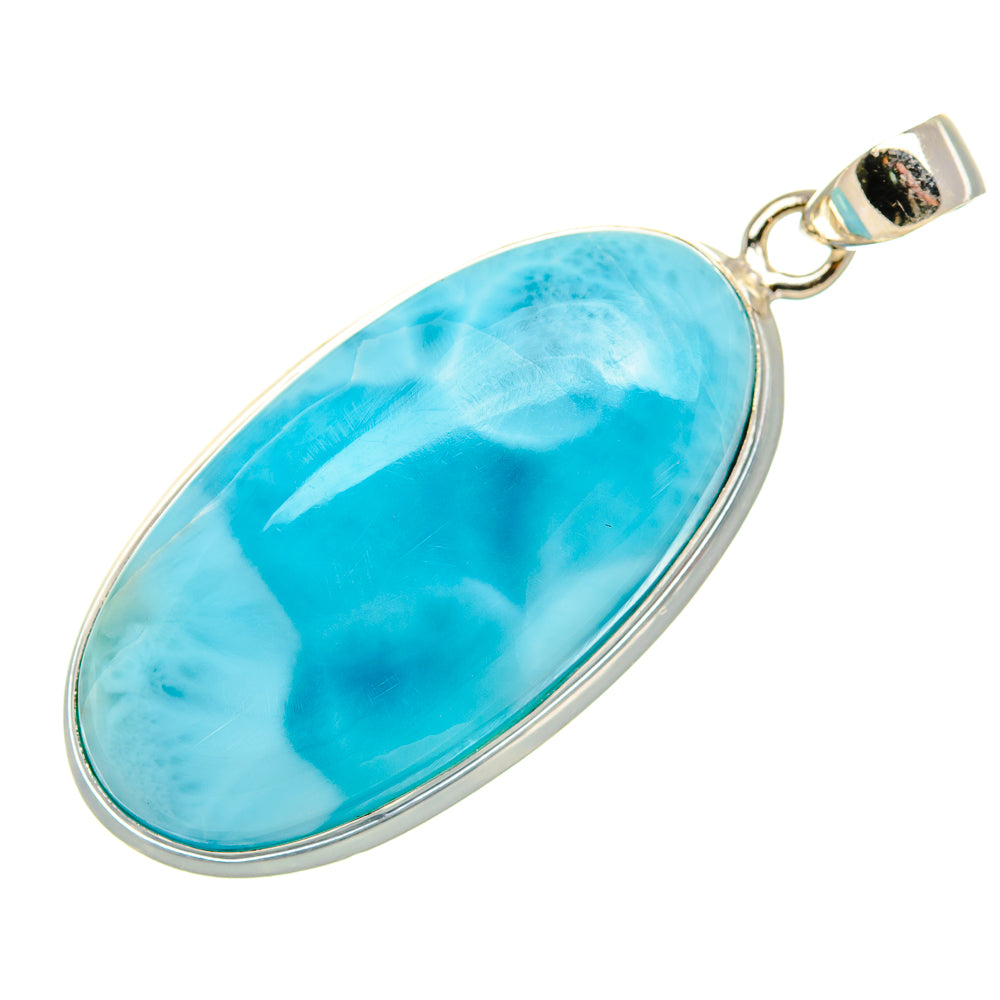 Larimar Pendant 1 3/4" (925 Sterling Silver) PD37563