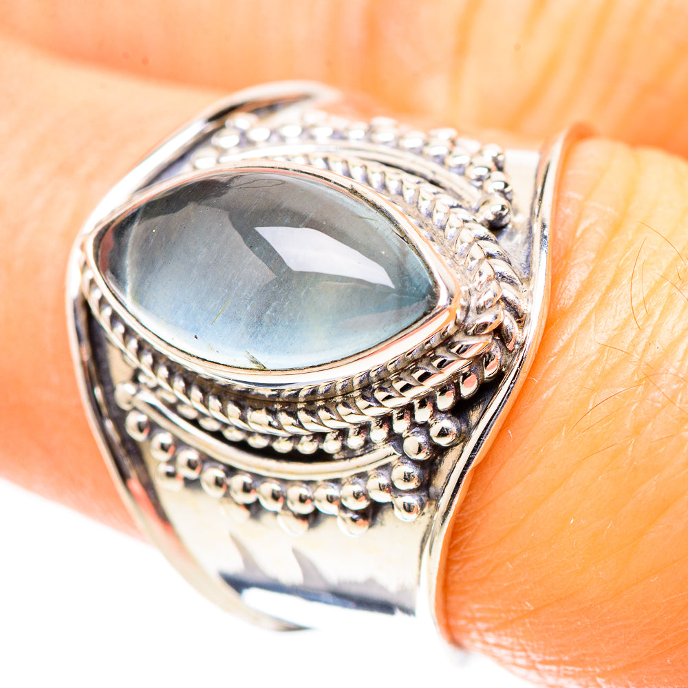 Natural Aquamarine 925 Sterling Silver Ring Size 7.25 (925 Sterling Silver) RING137243