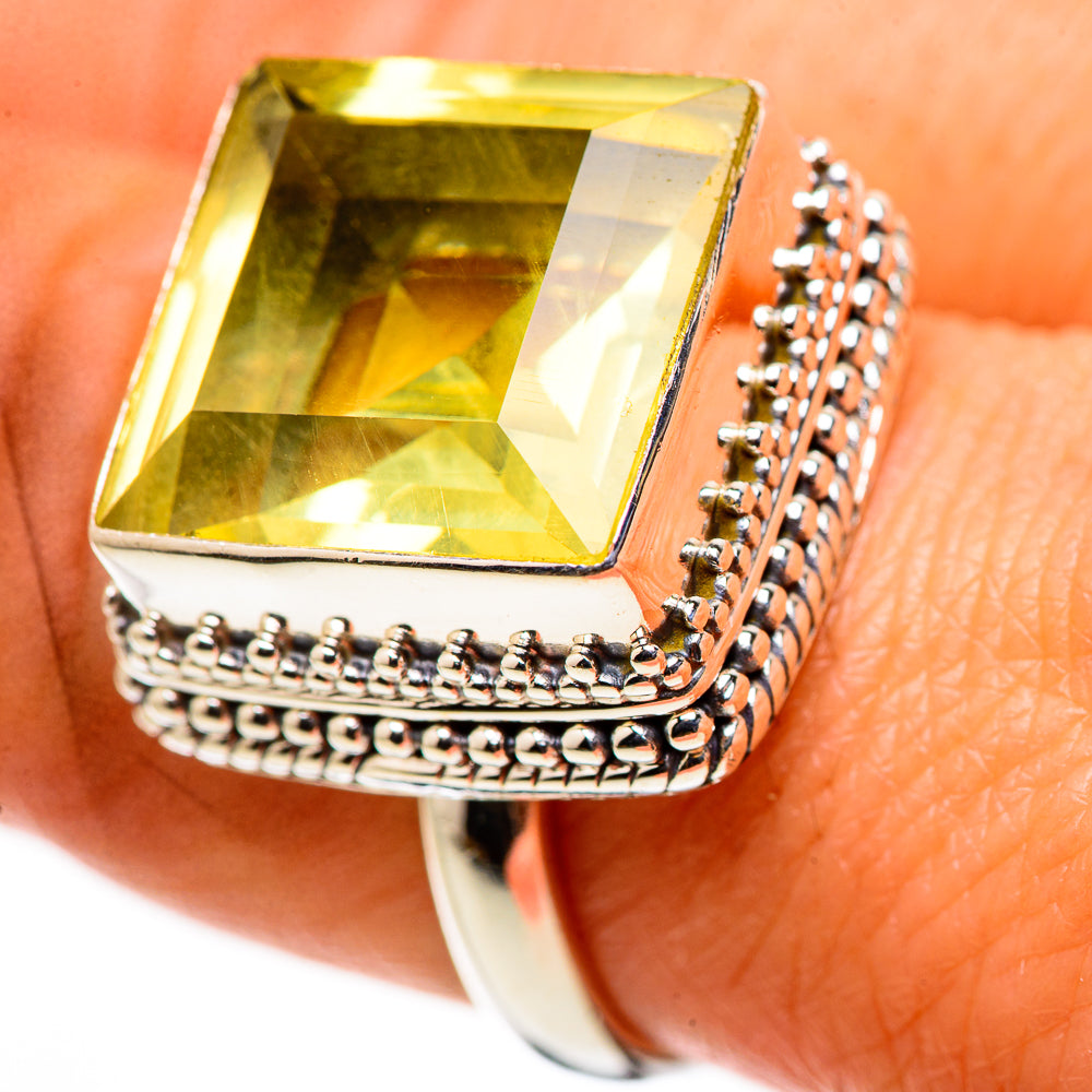 Faceted Citrine Ring Size 8.25 (925 Sterling Silver) RING134779
