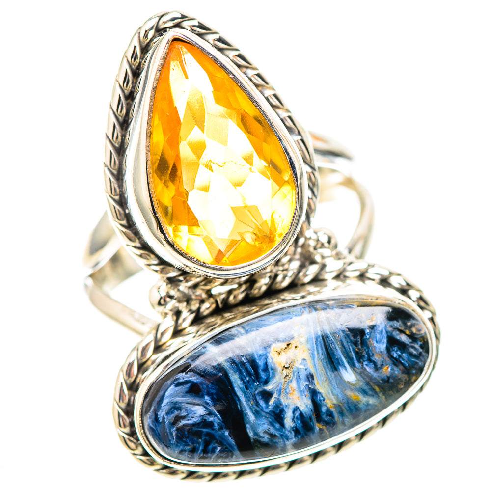 Large Pietersite, Citrine Ring Size 7.75 (925 Sterling Silver) RING136559