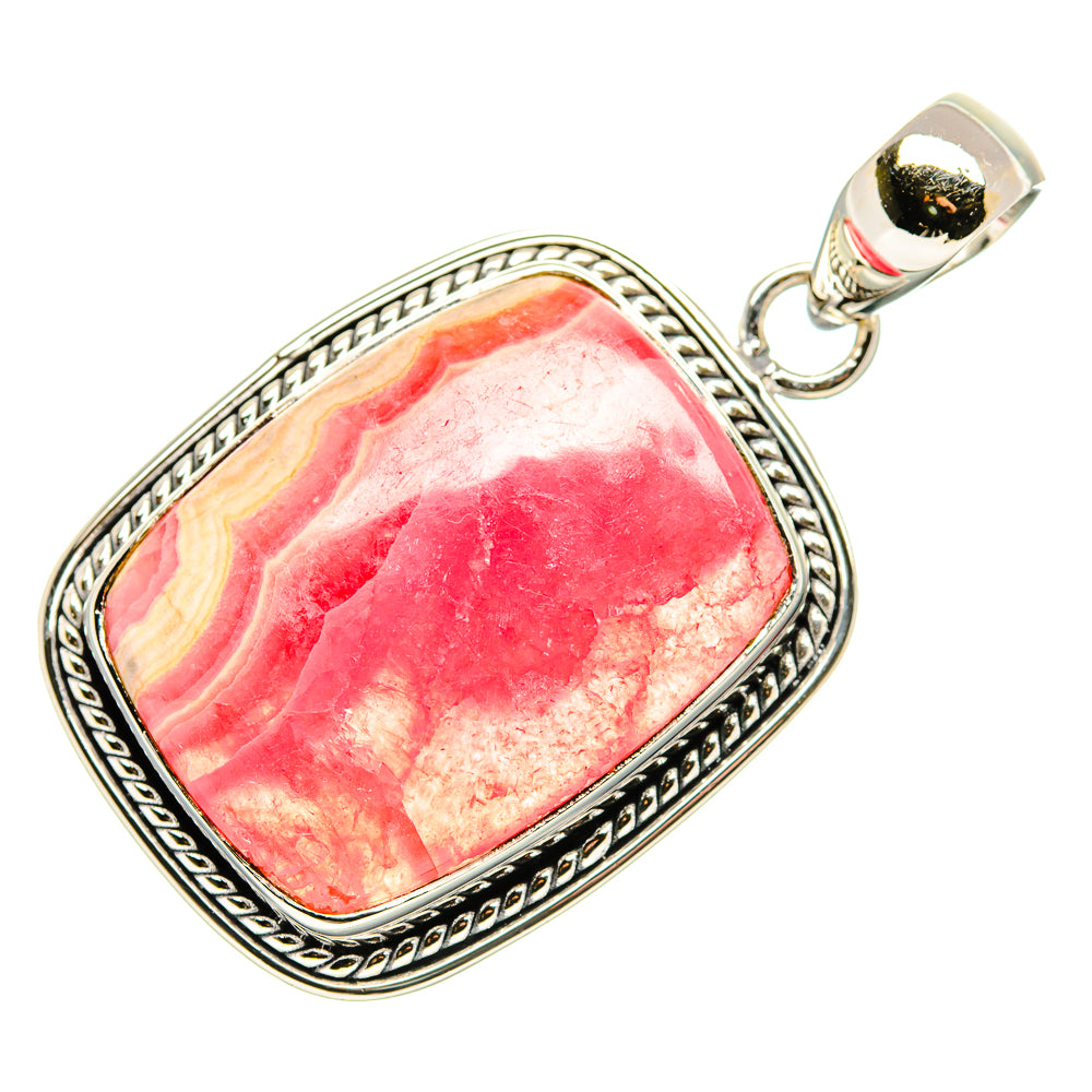 Rhodochrosite Pendant 1 3/4" (925 Sterling Silver) PD36323