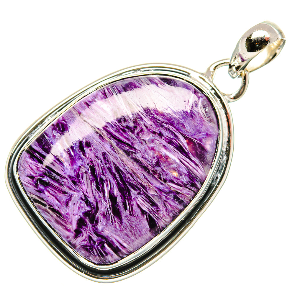 Charoite Pendant 1 3/4" (925 Sterling Silver) PD36359