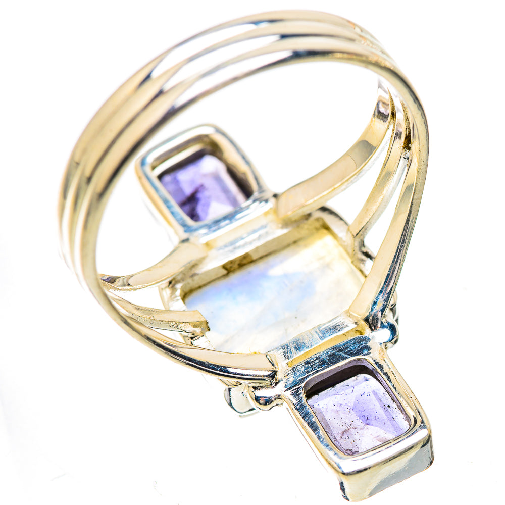 Rainbow Moonstone, Tanzanite Ring Size 10.5 (925 Sterling Silver) RING135857