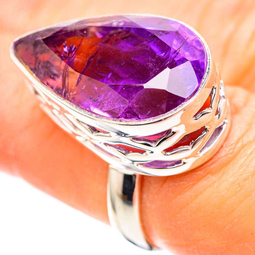 Large Faceted Amethyst 925 Sterling Silver Ring Size 6.25 (925 Sterling Silver) RING137350