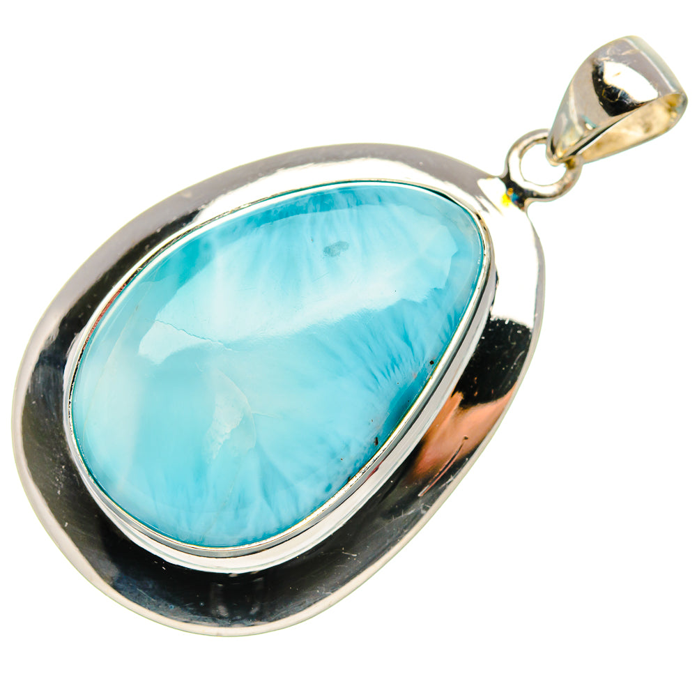 Larimar Pendant 1 3/4" (925 Sterling Silver) PD37411