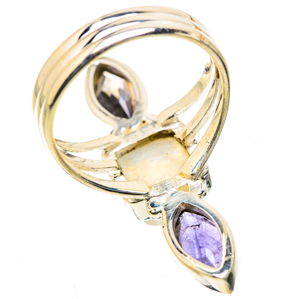 Rainbow Moonstone, Tanzanite Ring Size 7.25 (925 Sterling Silver) RING135405