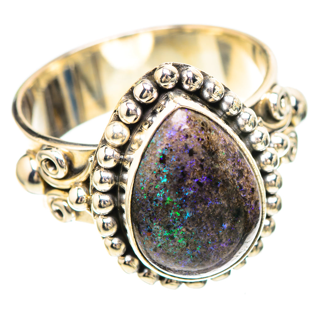 Andamooka Opal Ring Size 8.25 (925 Sterling Silver) RING136992
