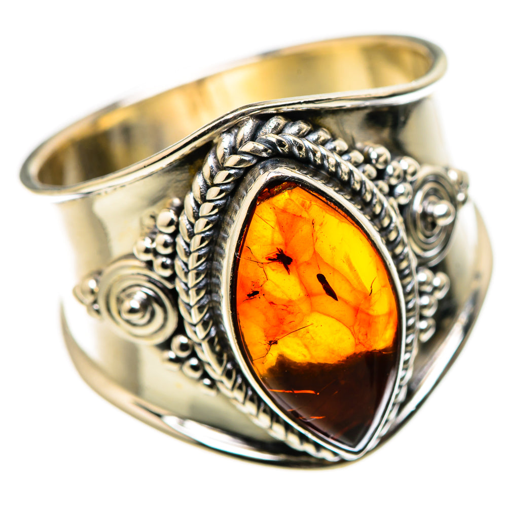 Baltic Amber Ring Size 8.25 (925 Sterling Silver) RING134582