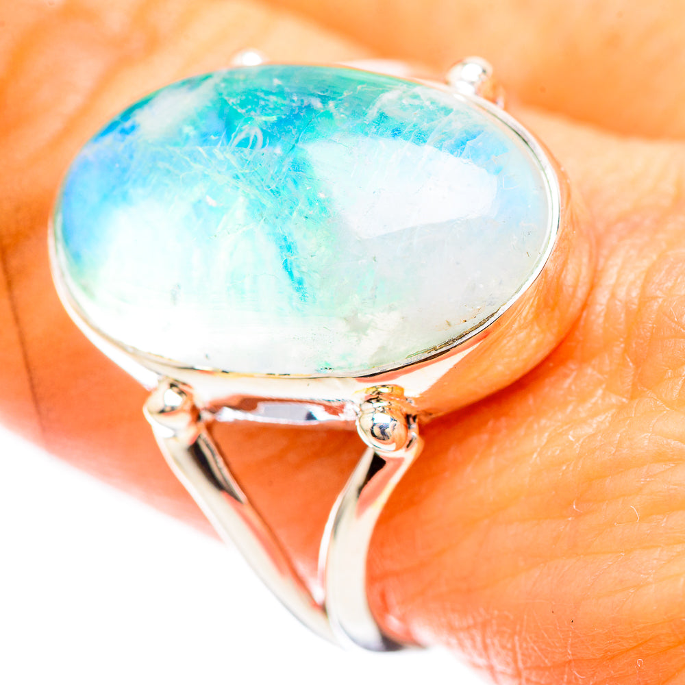 Green Moonstone Ring Size 9.5 (925 Sterling Silver) RING136367