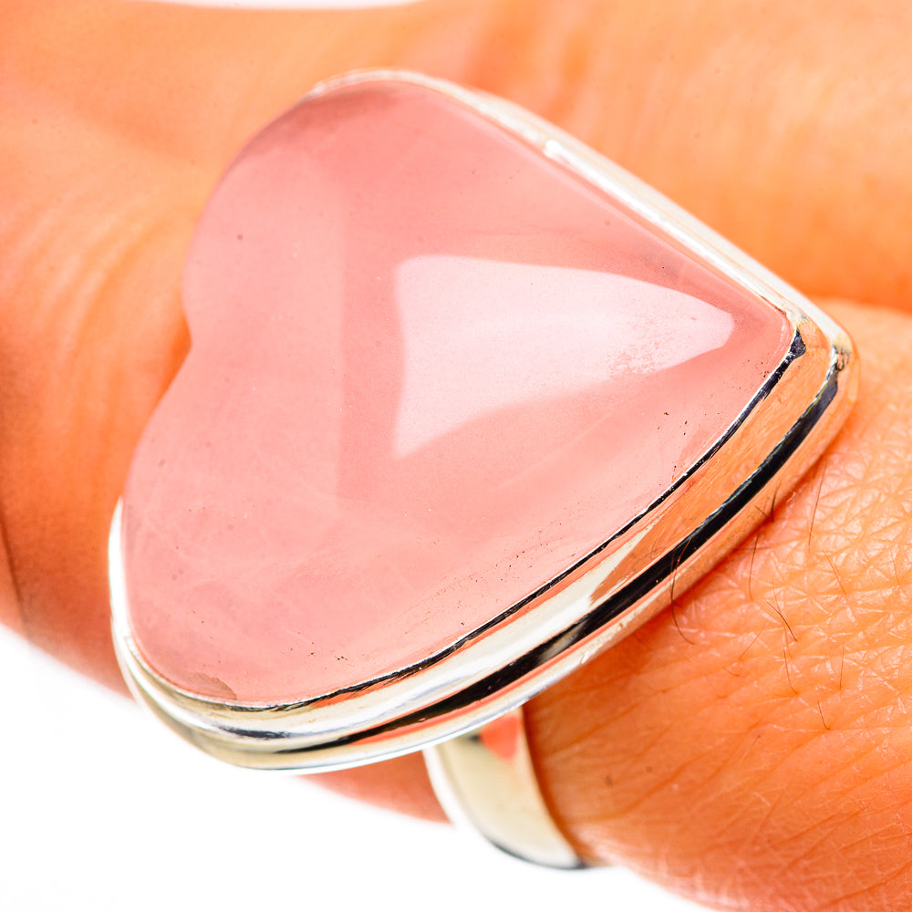 Large Rose Quartz Ring Size 7 (925 Sterling Silver) RING134717