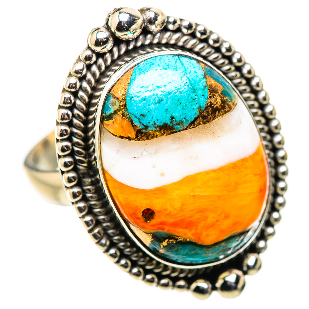 Spiny Oyster Turquoise Ring Size 8 (925 Sterling Silver) RING134822
