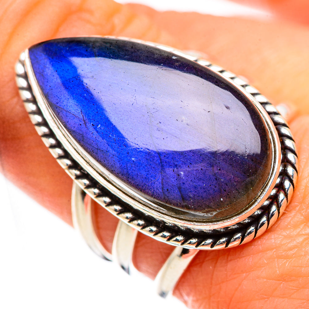 Large Labradorite Ring Size 8 (925 Sterling Silver) RING135552