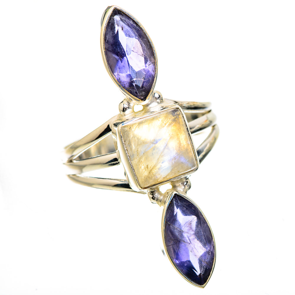 Rainbow Moonstone, Tanzanite Ring Size 9 (925 Sterling Silver) RING135249