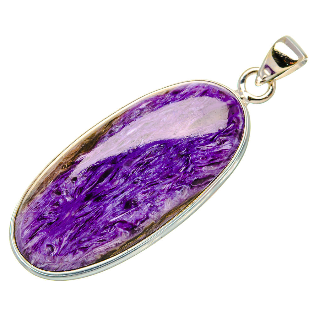 Charoite Pendant 2" (925 Sterling Silver) PD37418