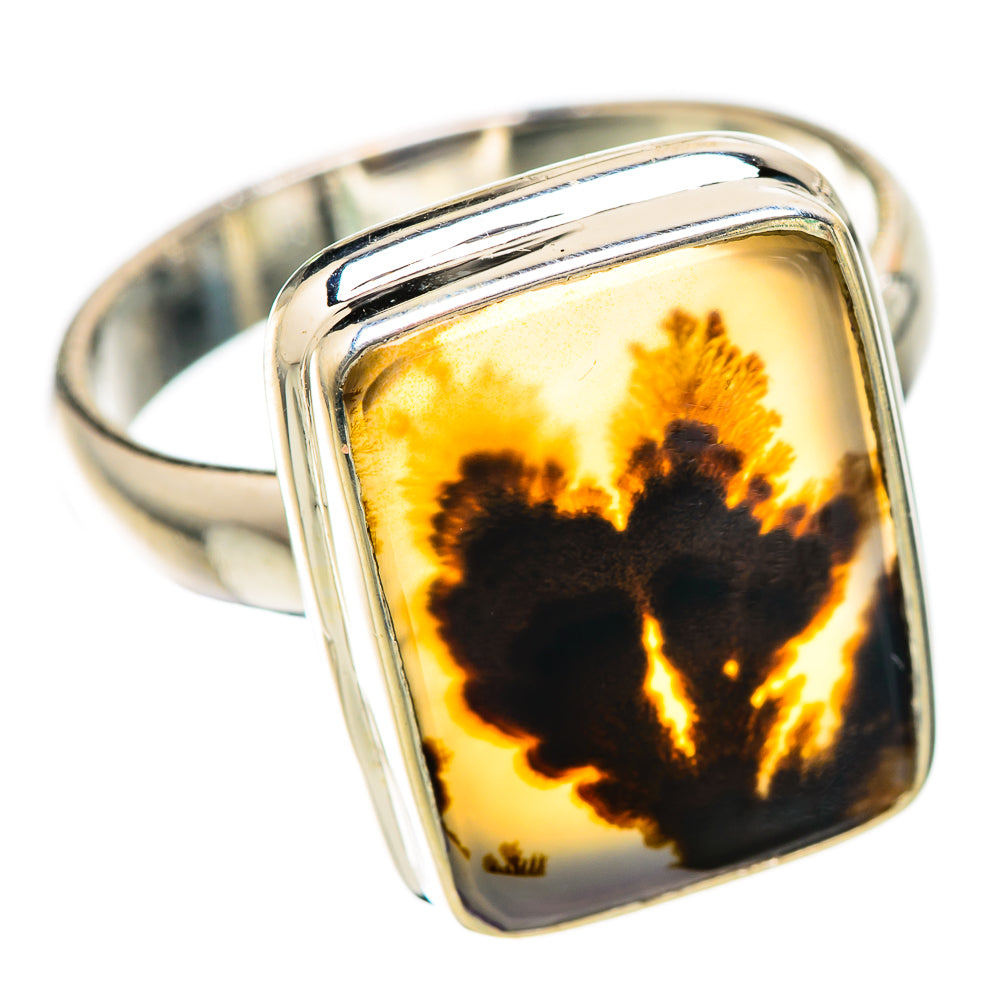 Scenic Dendritic Agate Ring Size 8 (925 Sterling Silver) RING135800