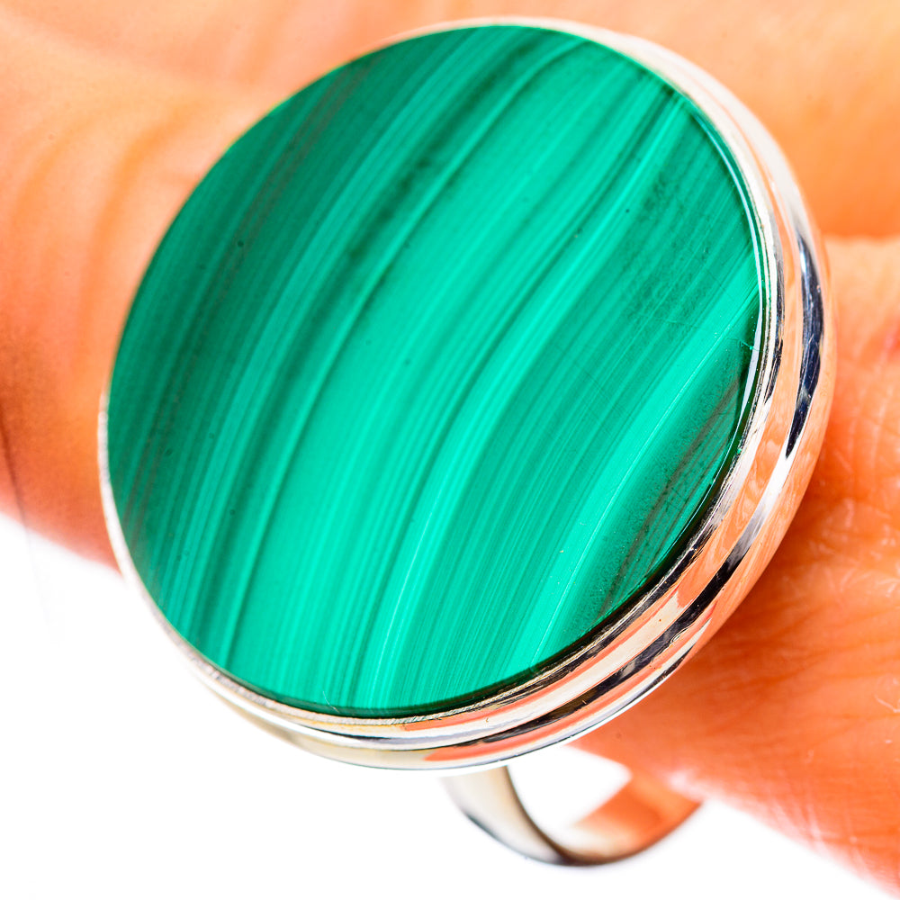 Huge Malachite Ring Size 11.75 (925 Sterling Silver) RING135351