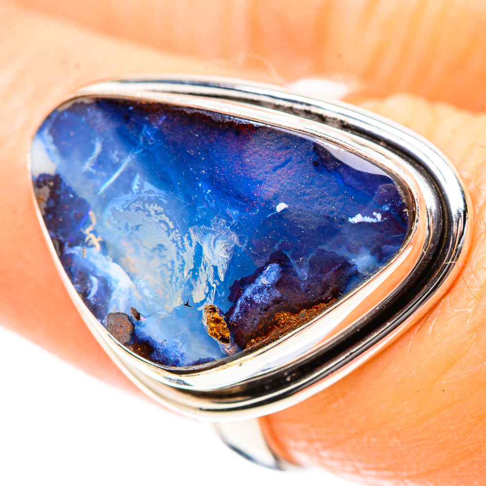 Boulder Opal 925 Sterling Silver Ring Size 7.5 (925 Sterling Silver) RING137306