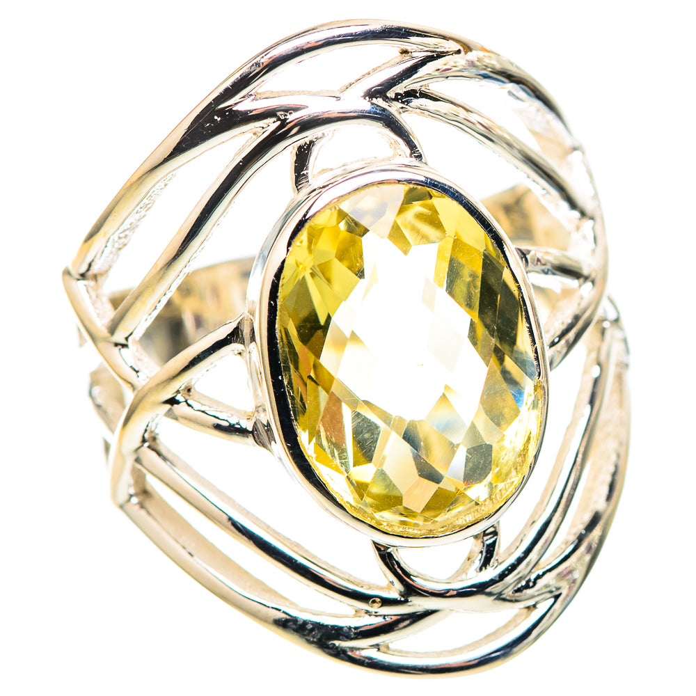 Faceted Citrine Ring Size 7.5 (925 Sterling Silver) RING136860