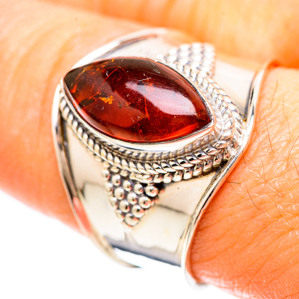 Baltic Amber Ring Size 8 (925 Sterling Silver) RING136419
