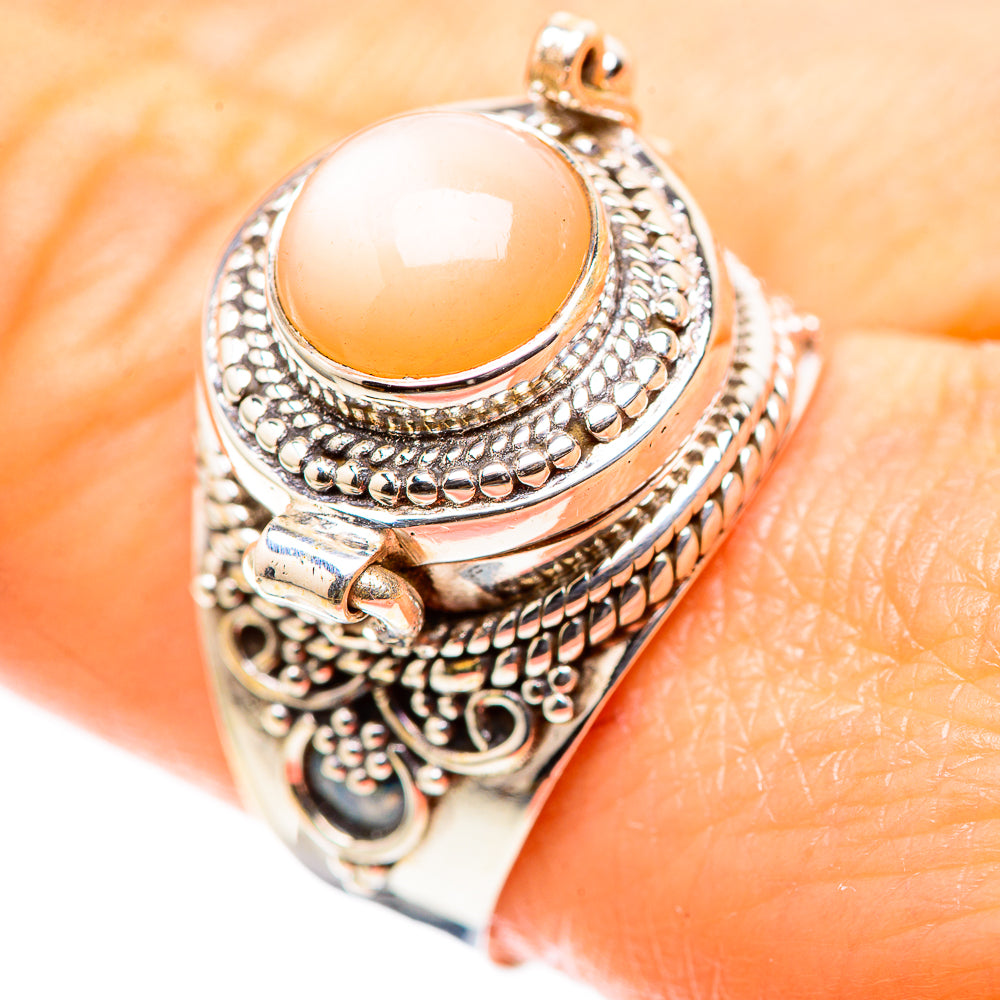 Poison Peach Moonstone 925 Sterling Silver Ring Size 10 (925 Sterling Silver) RING137490