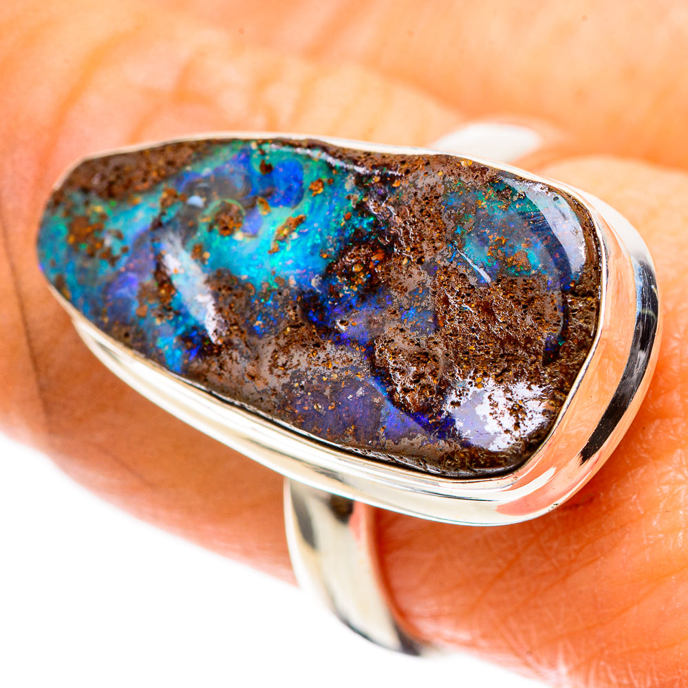 Boulder Opal 925 Sterling Silver Ring Size 8.25 (925 Sterling Silver) RING137689