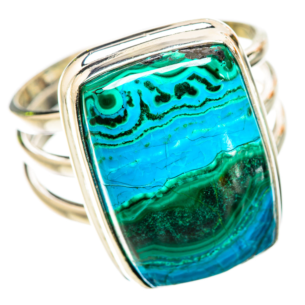 Large Malachite In Chrysocolla Ring Size 11 (925 Sterling Silver) RING135721