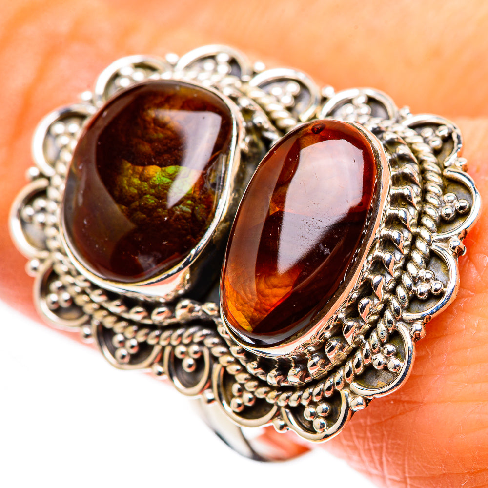 Large Mexican Fire Agate Ring Size 9.75 (925 Sterling Silver) RING136117