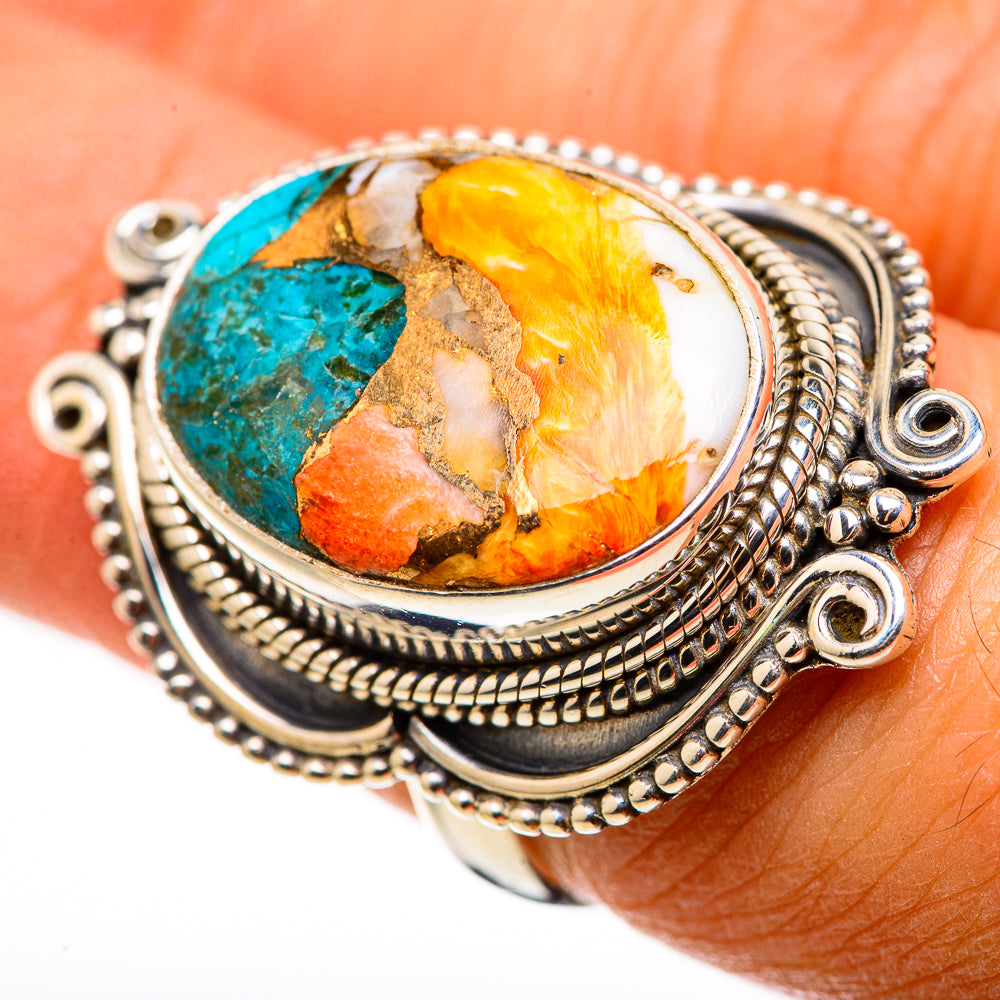 Spiny Oyster Turquoise Ring Size 6.25 (925 Sterling Silver) RING134678
