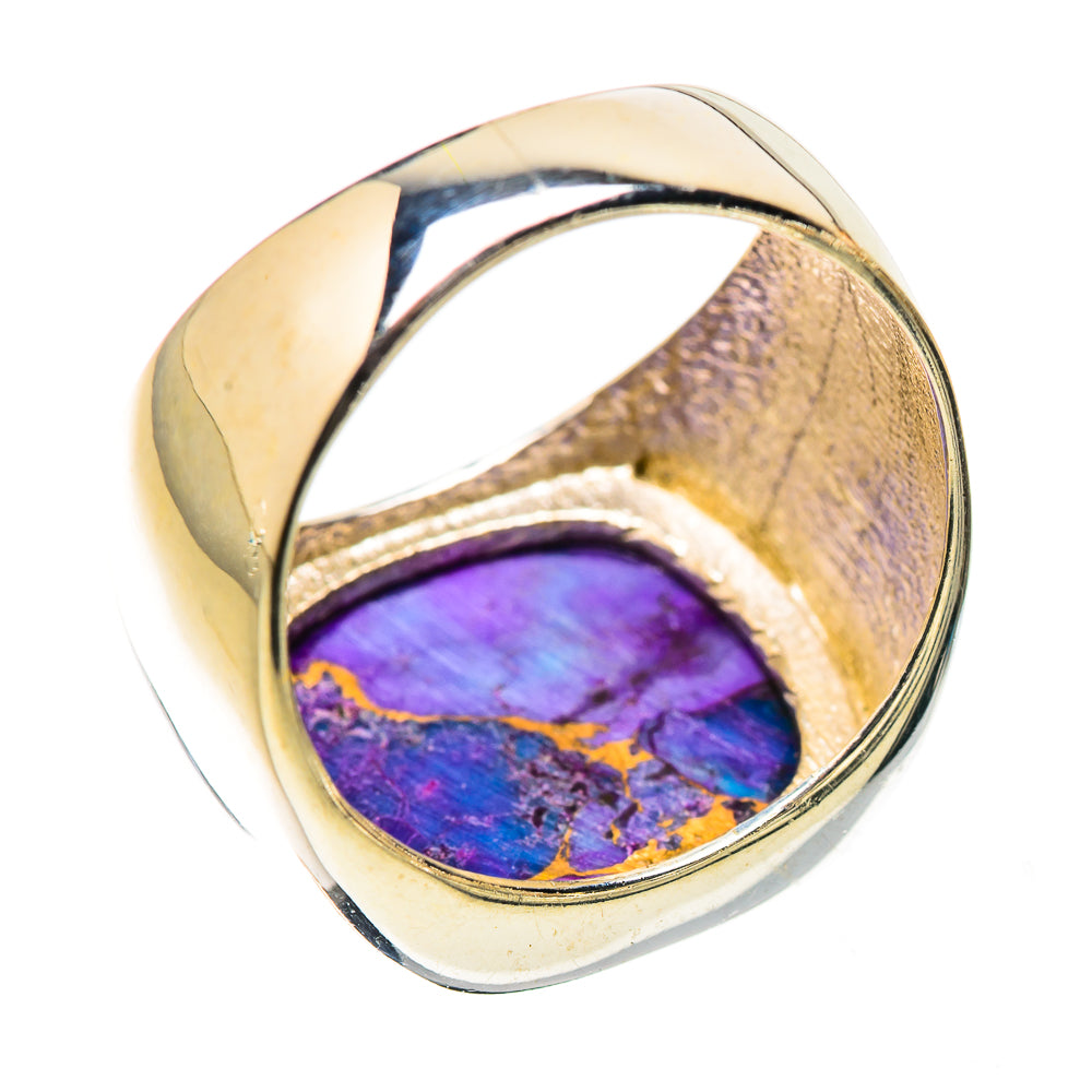 Anasilvercos Purple Copper Composite Turquoise Ring Size 7 (925 Sterling Silver)