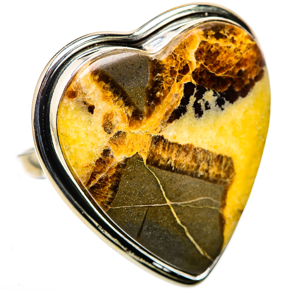 Huge Septarian Nodule Ring Size 12 (925 Sterling Silver) RING136119