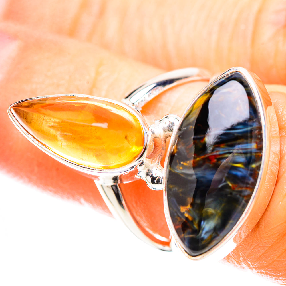 Pietersite, Citrine 925 Sterling Silver Ring Size 5.25 (925 Sterling Silver) RING137228