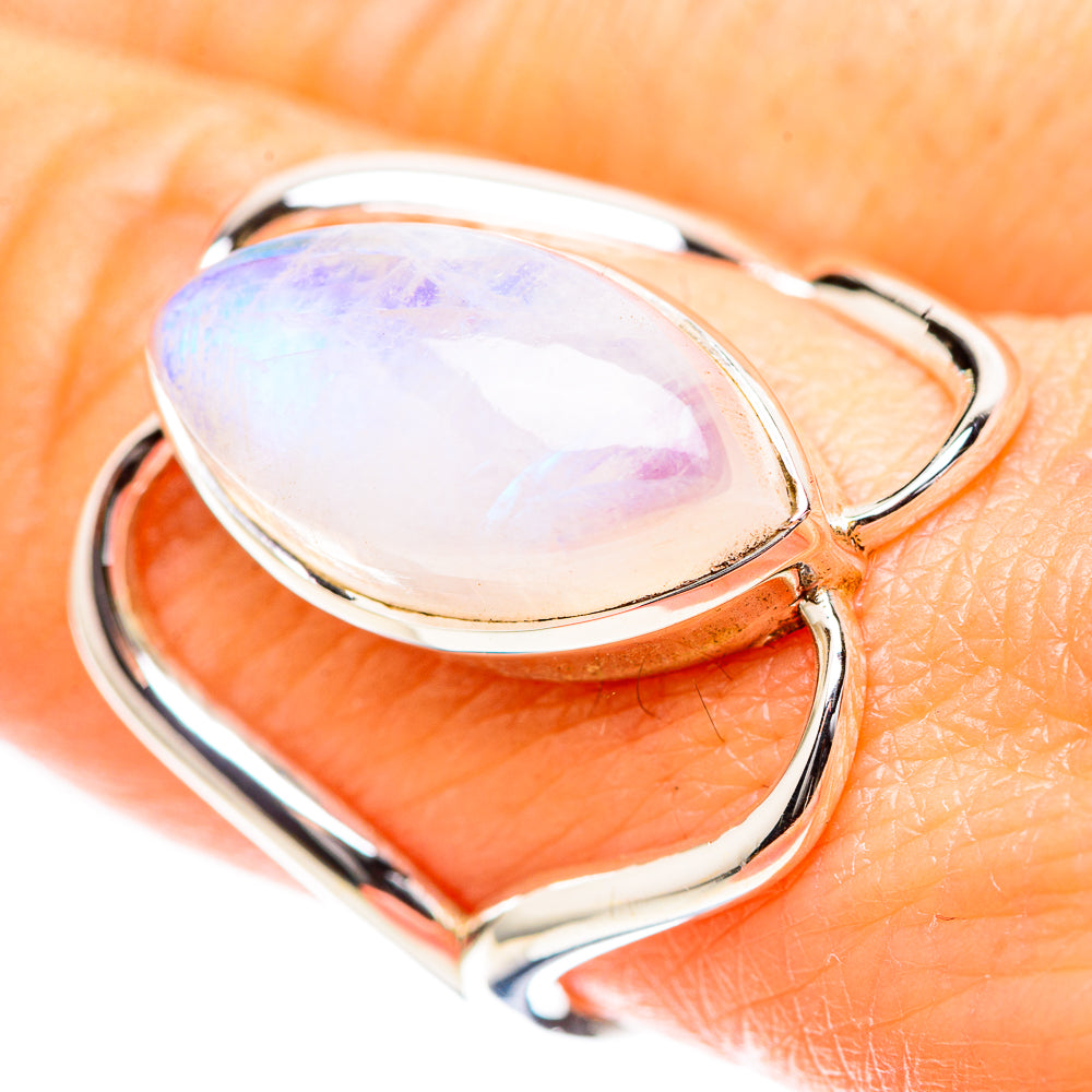 Rainbow Moonstone Ring Size 8.25 (925 Sterling Silver) RING136577