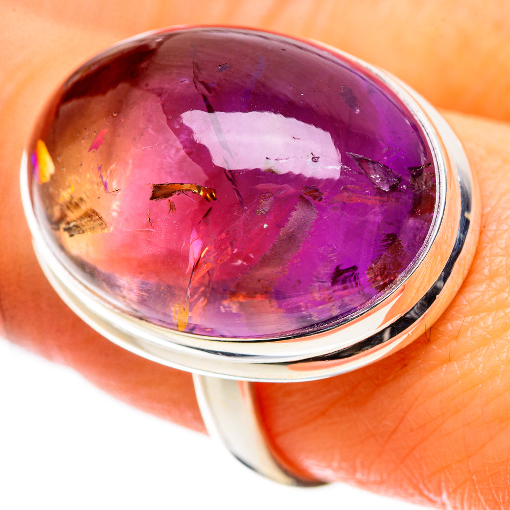 Anasilvercos Large Ametrine Ring Size 9 (925 Sterling Silver)