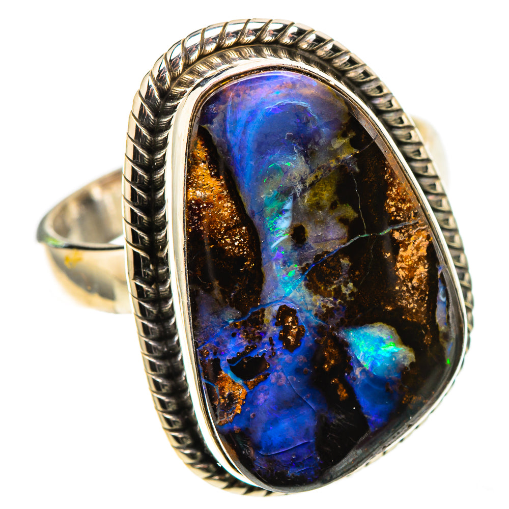 Boulder Opal 925 Sterling Silver Ring Size 7.5 (925 Sterling Silver) RING137688