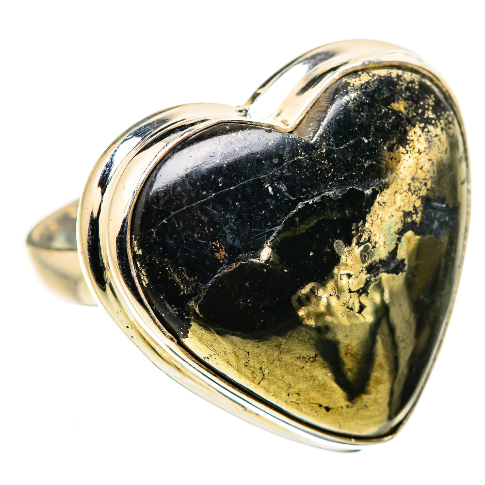 Pyrite In Black Onyx Ring Size 8 (925 Sterling Silver) RING134966