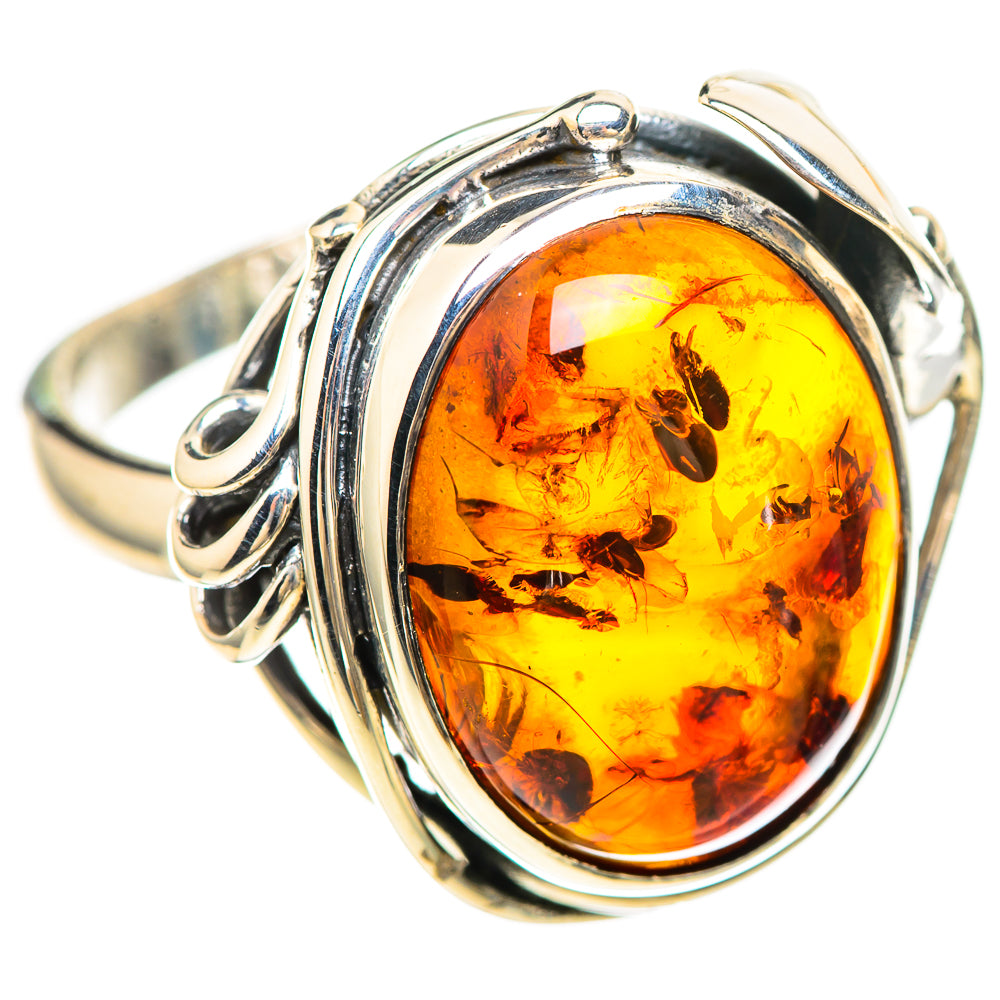 Baltic Amber Ring Size 8 (925 Sterling Silver) RING136420