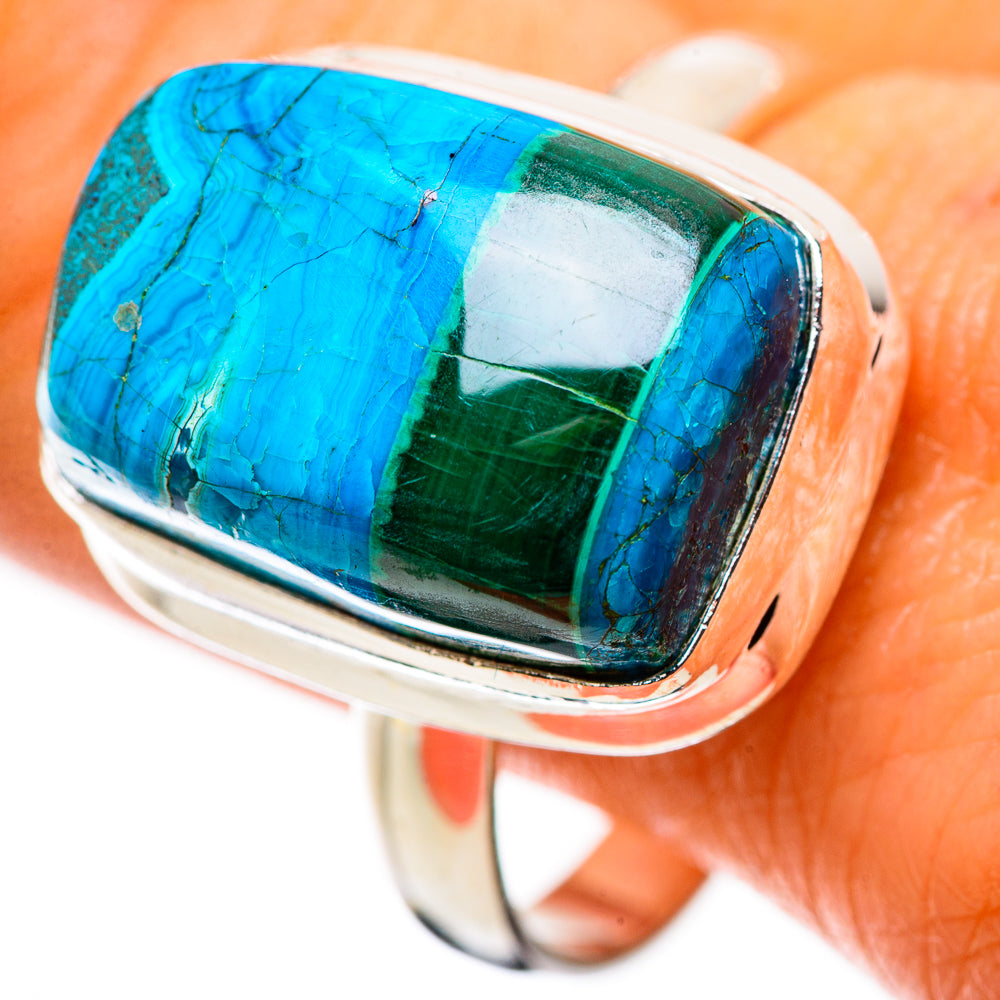 Malachite In Chrysocolla Ring Size 12 (925 Sterling Silver) RING135682