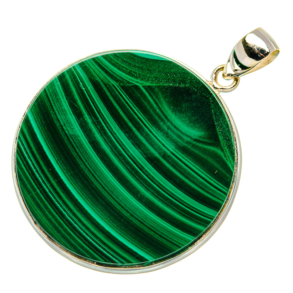 Malachite Pendant 2"  (925 Sterling Silver) PD37215
