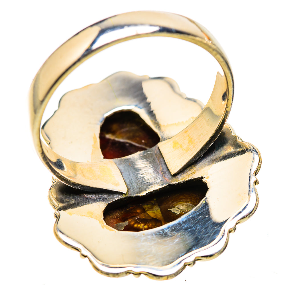 Large Mexican Fire Agate Ring Size 8 (925 Sterling Silver) RING135735