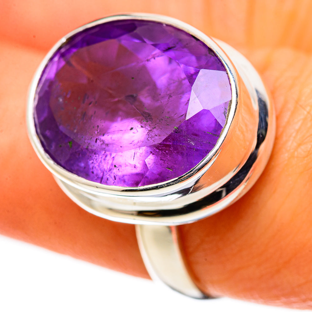 Faceted Amethyst Ring Size 7.5 (925 Sterling Silver) RING134608